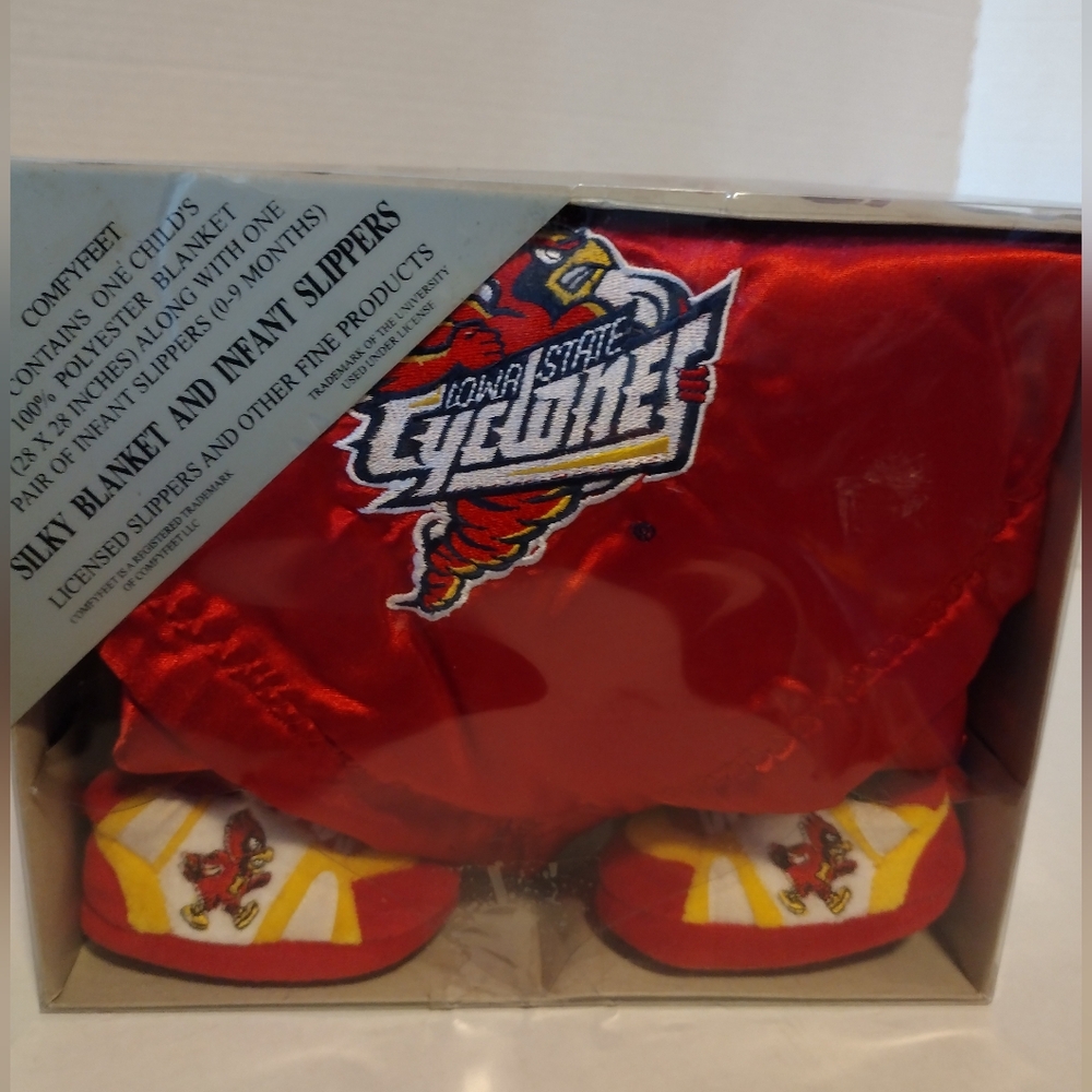 Iowa State Cyclones Baby Blanket and Slippers Set